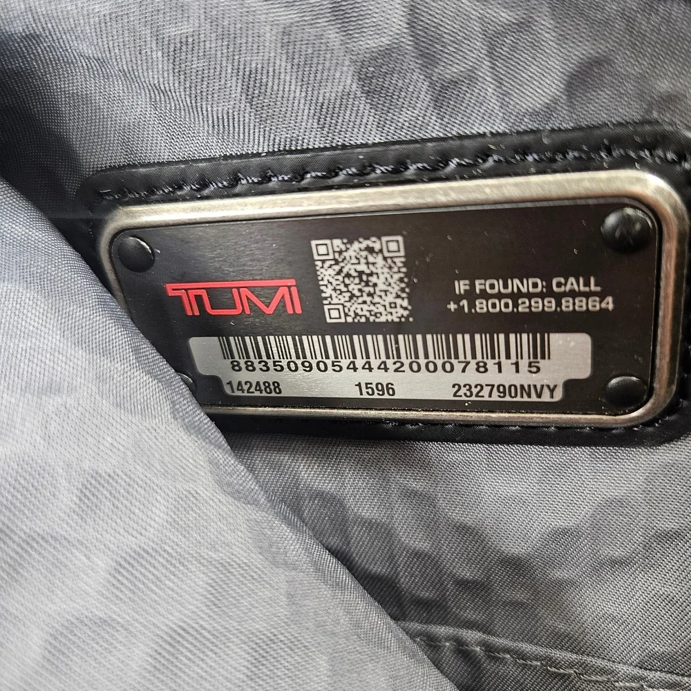 Tumi Alpha Bravo Academy Slim Briefcase Navy Blue Ballistic Nylon 11.75x15.5x2